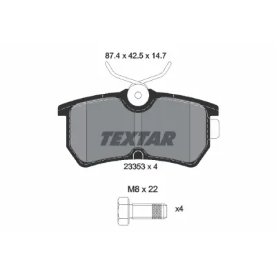 Set placute frana, frana disc TEXTAR 2335301