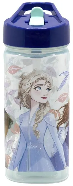 Sticlă cu pai Stor Frozen - Snowy Tale, 510 ml
