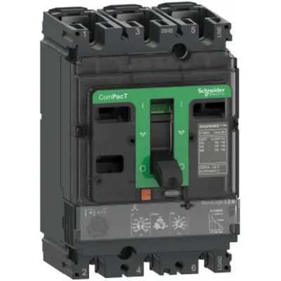 Intreruptor CompPacT NSX100H, 70 kA la 415 VAC, MicroLogic 2.2 M unitate de declansare 50A, 3 poli 3d