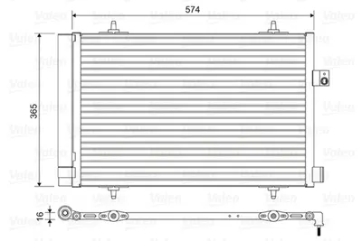 Condensator climatizare (cu uscator) potrivit CITROEN C5 III; PEUGEOT 407, 407 KOMBI, 508 I, 508 KOMBI 2.0D 2.0DH 02.08