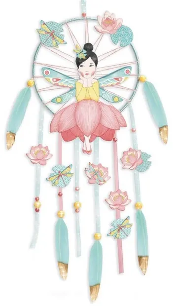 Set Djeco - Creează-ți capcana pentru visuri, Zâna de lotus aurie