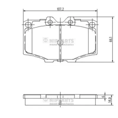 Set placute frana, frana disc NIPPARTS J3602036