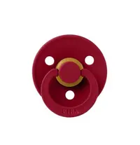 Suzeta din latex cu tetina rotunda 0 luni+ Colour Ruby, 1 bucata, Bibs