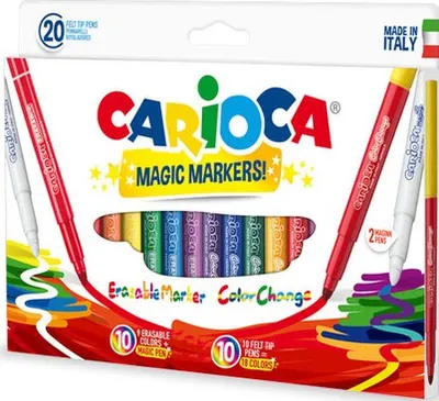 Carioci colorate magice Carioca - Stereo Magic, 20 bucati