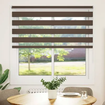 vidaXL Jaluzea Zebră 120,9x175 cm Lățime material 116,7 cm cafea