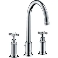 Baterie lavoar baie crom cu 3 orificii si ventil pop-up Hansgrohe Axor Montreux 180