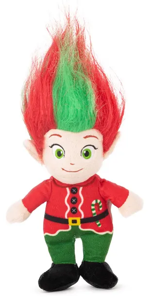 Jucărie de pluș Amek Toys - Troll de Crăciun cu baston, 26 cm