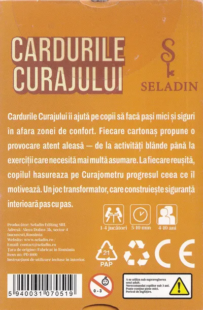 Joc educativ - Cardurile curajului