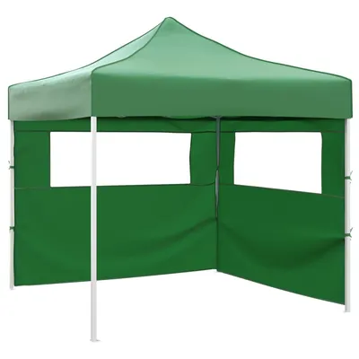 vidaXL Cort pliabil cu 2 pereți, verde, 3 x 3 m
