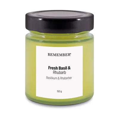 Lumânare parfumată din ceară de soia timp de ardere 35 h Fresh Basil & Rhubarb – Remember