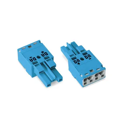 Socket; 2-pole; Cod. I; 4,00 mm²; blue