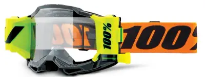 Ochelari atv cross 100% Accuri 2 ForeCast Roll-Off, lentila clara, culoare rama portocaliu