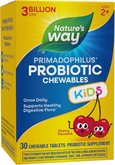 Primadophilus Kids, cireașă, 30 comprimate masticabile, Nature's Way