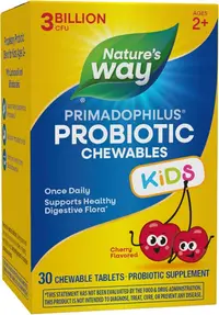 Primadophilus Kids, cireașă, 30 comprimate masticabile, Nature's Way