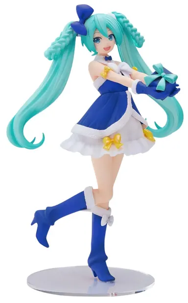 Statuetă Sega Animation: Hatsune Miku - Christmas Miku (Sapphire), 21 cm