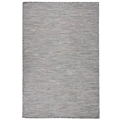 vidaXL Covor de exterior, maro şi albastru, 120x170 cm, țesătură plată