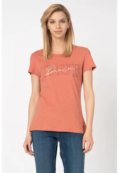Tricou din bumbac Alexia d - Caramiziu