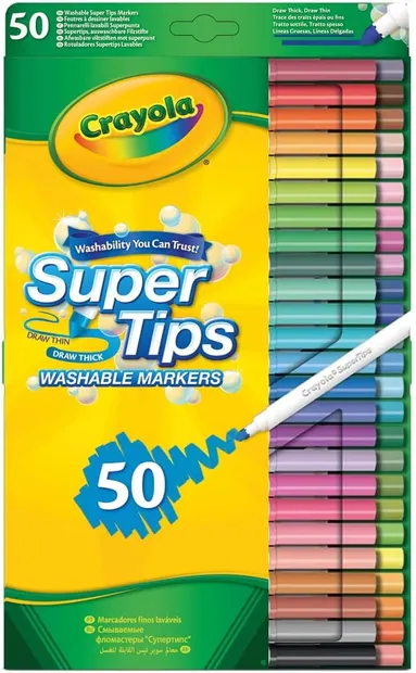 FluMASTERI Crayola Super Tips - 50 culori