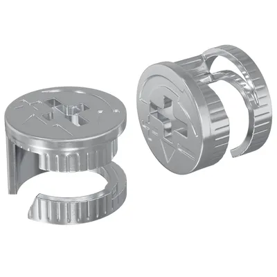 vidaXL Șuruburi cu încuietoare tip cam 2 buc. Argintiu 15 x 11,5 mm