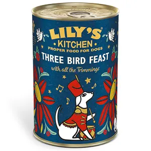 Lilys Kitchen Christmas Three Bird Feast Tin, Set 3 X 400 g