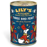 Lilys Kitchen Christmas Three Bird Feast Tin, Set 3 X 400 g