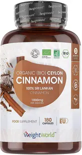 Organic Ceylon Cinnamon, 180 capsule, Weight World