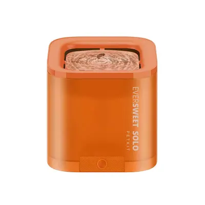 Fantana apa pisici PETKIT SOLO Drinking Fountain – Orange, Capacitate 1.85L, senzor lipsa apa.
