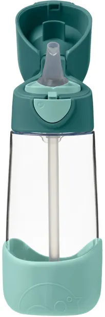 Sticlă cu pai pentru bebeluși b.box - Tritan, Emerald forest, 600 ml