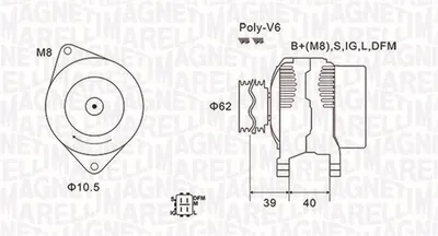 Alternator (14V, 100A) TOYOTA AURIS, COROLLA 1.4D intre 2004-2012