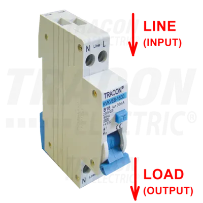 Disjunctor prot.diferentiala,electronic, 2P,1 mod., curba B KVKVEB-16/100 B16, 100mA, 6kA, AC, E3