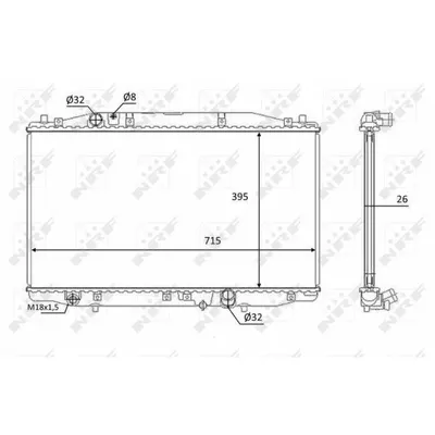 Radiator, racire motor NRF 58452