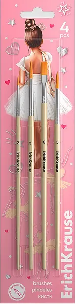 Set pensule pentru pictat Erich Krause Pointes - 4 buc