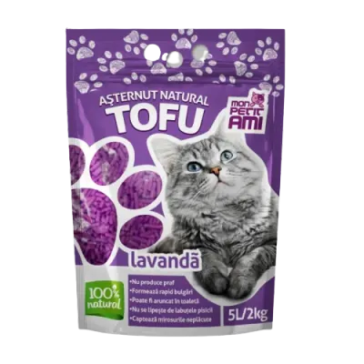 Asternut igienic pentru pisici Mon Petit Ami Tofu Lavanda 5L 2 Kg