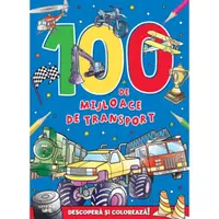 Descopera si coloreaza, Litera, 100 Mijloace de transport