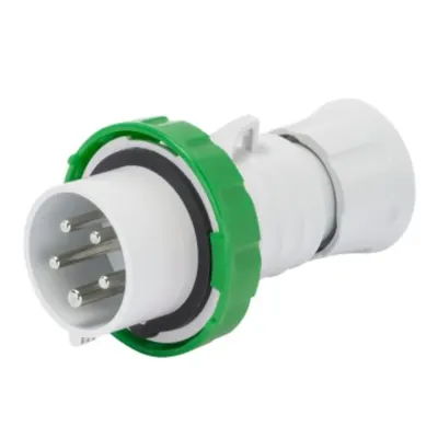 Stecher fisa industriala HP - IP66/IP67/IP68/IP69 - 3P+E 32A >50V 100-300HZ - GREEN - 10H - Strangere cu surub