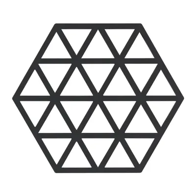 Suport din silicon pentru vase fierbinți Zone Triangles, negru