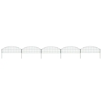 vidaXL Set gard de grădină arcuit, verde, 77,3 x 26 cm