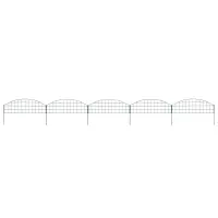 vidaXL Set gard de grădină arcuit, verde, 77,3 x 26 cm