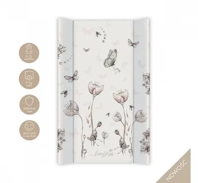Saltea de infasat cu spate intarit si margini de protectie 50x80 cm Nature