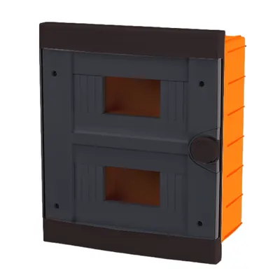 Plastic Box For Flush Mnt. 16 Way (2x8), Negru