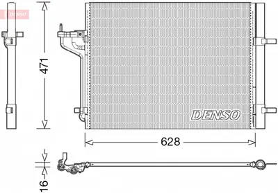 Radiator AC condensator cu uscator potrivit FORD C-MAX II, FOCUS III, GRAND C-MAX 1.6 2.0 2.0D 04.10