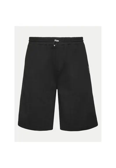 Pantaloni scurti barbati - 303967451 - Bumbac - Negru - Negru