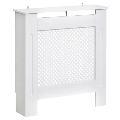 HOMCOM Carcasă Modernă pentru Calorifer din MDF Tip Grilă, 78x82x19 cm, Alb | Aosom Romania