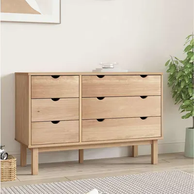 vidaXL Dulap cu sertar "OTTA", 111x43x73,5 cm, lemn masiv de pin