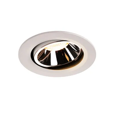 Spot incastrat, NUMINOS MOVE L Ceiling lights, white Indoor LED recessed ceiling light white/chrome 3000K 55° rotating and pivoting