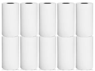 Set 10 role hartie termica pentru imprimanta termica sau casa de marcat 57x25mm