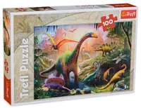Puzzle Trefl din 100 de piese - Pamantul dinozaurilor