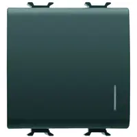 Intrerupator cap scara cu led 2 module Gewiss Chorus GW12072, negru satin