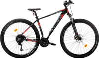 Bicicletă de munte cu viteze SPRINT - Maverick Pro, 29", 440 mm, negru/roşu