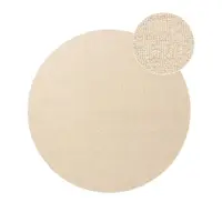 Covor bej țesut manual rotund din lână ø 200 cm Puristic Knots – Elle Decoration
